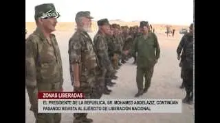 Pase revista al Ejercito Nacional Saharaui ( frente sur). Rasd-Tv