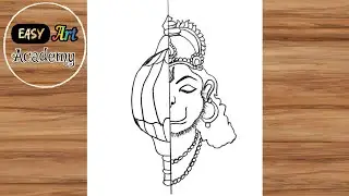 How to Draw Bajrangbali and Gada (Easy Way) || Hanuman Ji Drawing Step by Step
