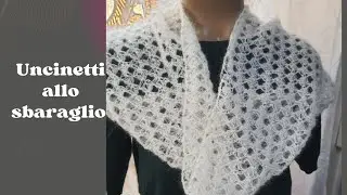 Sciarpa ad anello con 40 grammi di mohair