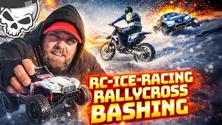 RC ICE-Racing vom Feinsten RallyCross und Ice-Bashing mit Vollgas mit Tamiya Arrma Traxxas