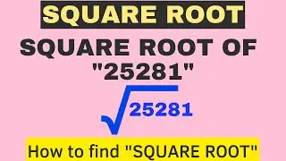 Square root | how to find square root | square root of 25281 #mathtricks #squareroot #maths