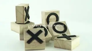 American Art Decor | Wooden Tic Tac Toe Tabletop Game (9x9) | AmericanArtDecor.com
