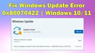 Исправление ошибки обновления Windows 0x80070422 | Windows 10/11