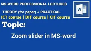 zoom slider in ms-word.