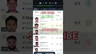 SS VS CSG GL TEAM #dream #dream11prediction #cricket #dream11team #cricketprediction