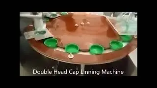 Double Head Cap Linning Machine, Double Head Wad Inserting Machine with Cap Elevator