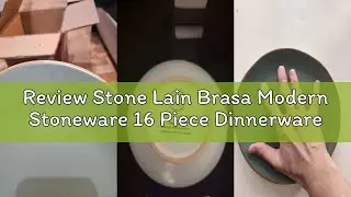 Review Stone Lain Brasa Modern Stoneware 16 Piece Dinnerware Sets, Plates and Bowls Sets, Dish Set f
