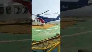ONGC platform se chopper take off hone wala hai