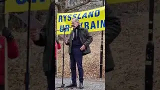 Daniel Helld&eacute;n, Riksdagsledamot MP, tal Fria Ukrainas plats 24/02/28