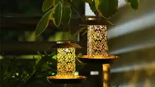 Solcelle fuglefoderautomat til udend&oslash;rs - Solcellelampe