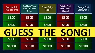 Guess the Song Jeopardy Style | Quiz #89
