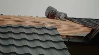 Darted Stone Coated Metal Roof Sheet Installation