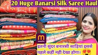 Meesho 21 Banarasi Silk Saree Haul / Festive wear Special / Jewellery Collection #meeshohaul