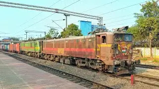 WAG-5E & WAG9HC WITH 90 + CONTAINERS #indianrailways #dieselengine #viral #trending