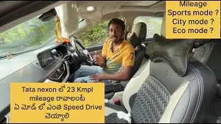 Tata Nexon car City eco sports modes mileage and usage in Telugu