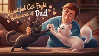 Beautiful Cat Fight Over Dad's Attention | Luna vs Bella Showdown