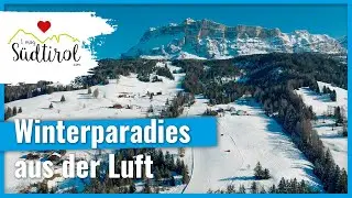 Badia - Abtei im Gadertal aus der Luft ❤️ Winterparadies in S&uuml;dtirol