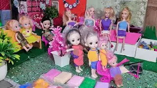 Dolls Ka Play Dress Fashion Walk 👠🎀 | Clay Dress Making & Walk anytime dolls video 👍🥰⭐⭐⭐⭐⭐ Barbie 😍