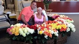 Husband Surprises Wife During Last Round Of Chemotherapy With 500 Roses