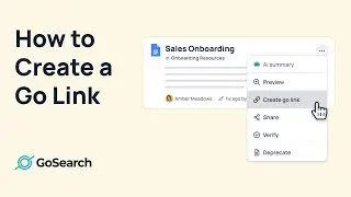 How to Use The Go Link Functionality in GoSearch AI Enterprise Search