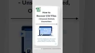 Lost Your CSV File? How to Recover Deleted, Unsaved & Overwritten CSVs!#csv #filerecovery