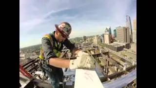 Downtown East Topping Out - Placing the Final Beam