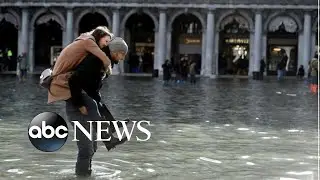 Flooding emergency in Venice l ABC News