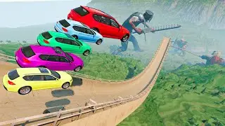 Big & Small Cars vs Massive Ramp DDYCK - BeamNG OMDs