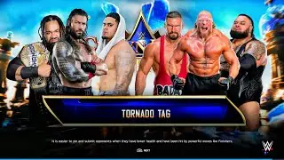 Reigns, Jacob& Zilla Fatu Vs Lesnar, Bron & Bronson - Tornado Tag Team Match | WWE 2k25 