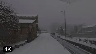 4K Japan Immersive Walk | Under the White Veil: A Snowy Village at the Mountain’s Base