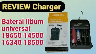 Charger baterai lithium universal 18650 14500 16350 18500 
