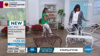 Wind and Weather White Butterfly Bench