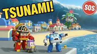Tsunami Alert at the Harbor 🌊 Robocar Poli Rescue | Water Safety & Evacuation| Super Rescue Vehicles