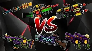 Pixel Gun 3D - Cyber Set VS Halloween Set
