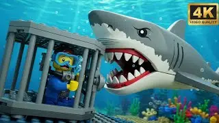 Scuba Diver vs. Great White Shark Cage Dive (Too Close!) 🦈🤿😱