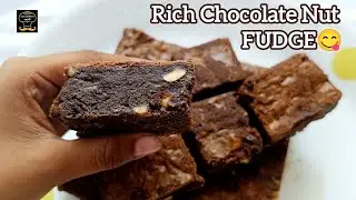 Rich chocolate nut fudge/Chocolate fudge/chocolate fudge brownie/Christmas special cake 