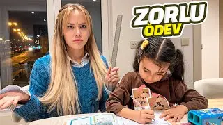KARNE ÖNCESİ ÖDEV VLOG! ÖYKÜ ZORLA ÖDEV YAPTI !? | Gamze Karta Öykü Karta