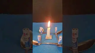 respect 😱🔥l Battery and candle experiment #experiment #tiktok #science