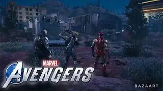 Our Town With A Full Trio Squad - Marvel's Avengers Game (HD60FPS)