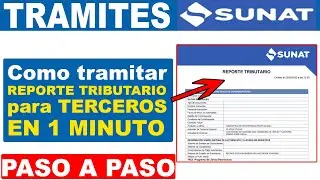 📄💻 COMO TRAMITAR REPORTE TRIBUTARIO PARA TERCEROS EN 