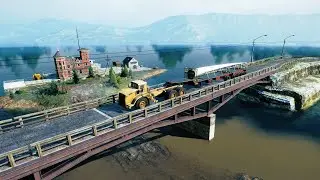 Z2 ZIIZ Roadmax's Most DANGEROUS Bridge Crossing Yet! | SnowRunner | EnhCrea #54