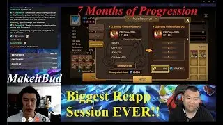 [Summoners War] Biggest Reapp Session EVER! 7 Months of Progression with MakeitaBud 370 REAPPS!!!