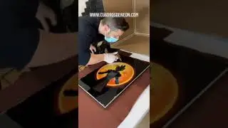 Creaci&oacute;n de un CUADRO de GOKU [Paso a Paso] #resina #led