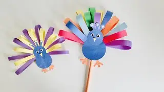 Easy DIY | How to make a colorful peacock for your kids