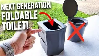 EXTRA TALL Foldable Portable Toilet Review (40cm High) | Camping Luxury on a Budget