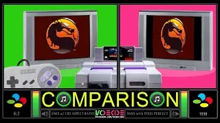 [4:3 vs 8:7] Mortal Kombat II (SNES vs SNES) Side by Side Comparison - Dual Longplay | VCDECIDE