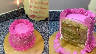 ميني كيك بطريقة سهلة و مفصلة 💯💯مع طريقة تلوين الشونتي👌👌 جميع الأسرار و التفاصيل ماتراطوش ❌❌