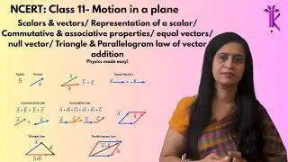 Scalars and Vectors | Vector Representation, Laws of Addition & Subtraction | Physics Concepts