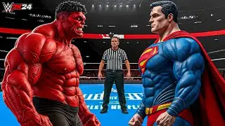 WWE 2K24 - RED HULK VS SUPERMAN | PS5 Gameplay