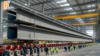 How Giant I-Beams Are Made From Recycled Iron Inside Massive Steel Factory